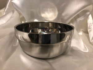 Stainless steel and Sterling Silver Shaving Mug