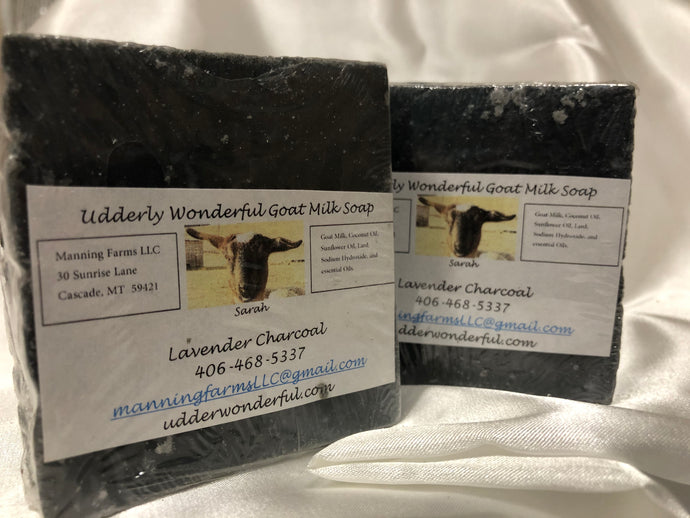 Lavender Charcoal: Goat Milk Soap 4.8 oz bar