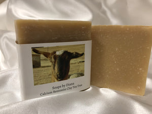 Tea Tree Calcium Bentonite Clay: Goat MIlk Soap 4.8 oz bar